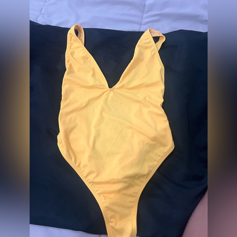 Yellow Kids One Piece Swimsuit